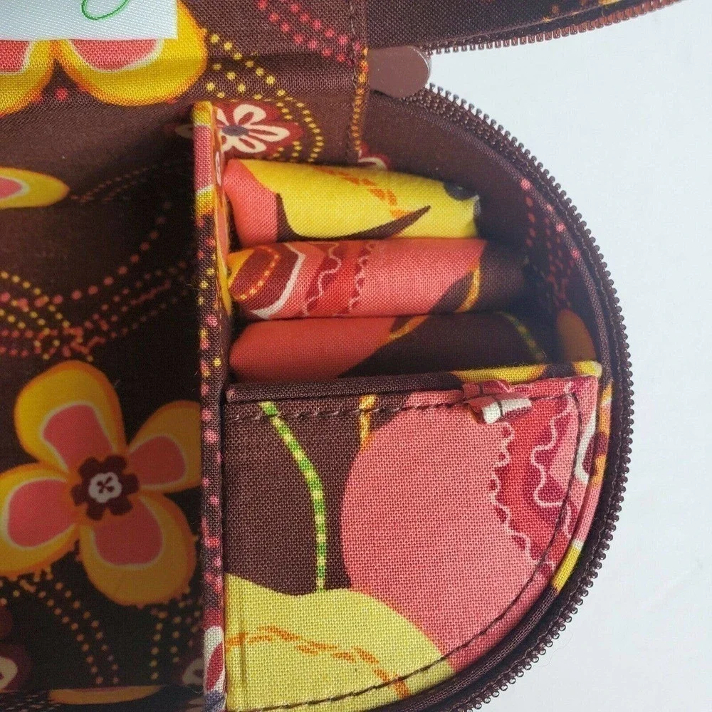 Vera Bradley Jewelry Box Organizer Travel Case Buttercup Zip Up - Picture 6 of 9